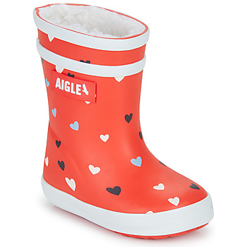 Chaussures Enfant Bottes de pluie Aigle BABY FLAC F PT2 Rouge / Blanc