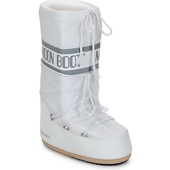 Chaussures Femme Bottes de neige Moon Boot CLASSIC Blanc / Argenté