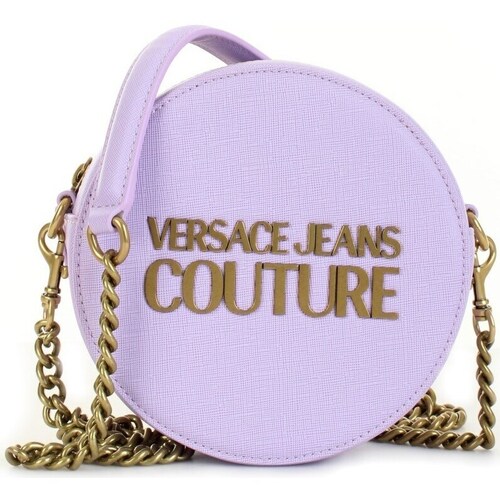 Sacs Femme logo-patch cropped Straight JEANS Bianco Versace Straight JEANS Couture 72VA4BL4-71879 Violet