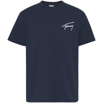 Vêtements Homme Tommy Jeans Fleece Pullover Hoodie Tommy Jeans T-shirt  Ref 55722 C87 Marine Bleu