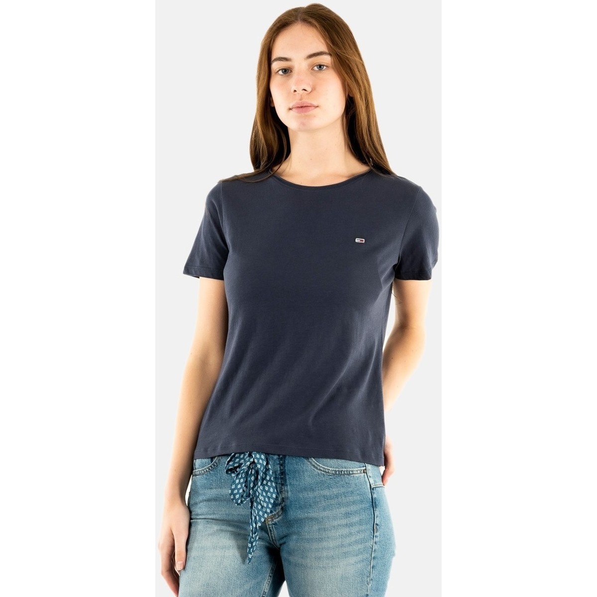 Vêtements Femme T-shirts manches courtes Tommy Jeans dw0dw09194 Bleu