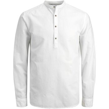 Vêtements Garçon Chemises manches longues Jack & Jones 12204888 SUMMER HALF-WHITE Blanc