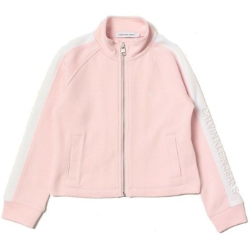 Vêtements Fille Sweats Calvin Klein Jeans IG0IG01274 DEBOSSED LOGO ZIP-TPA SWEETEST PINK Rose