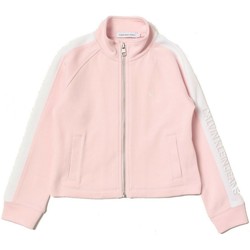 Vêtements Fille Sweats Calvin Klein Jeans IG0IG01274 DEBOSSED LOGO ZIP-TPA SWEETEST PINK Rose