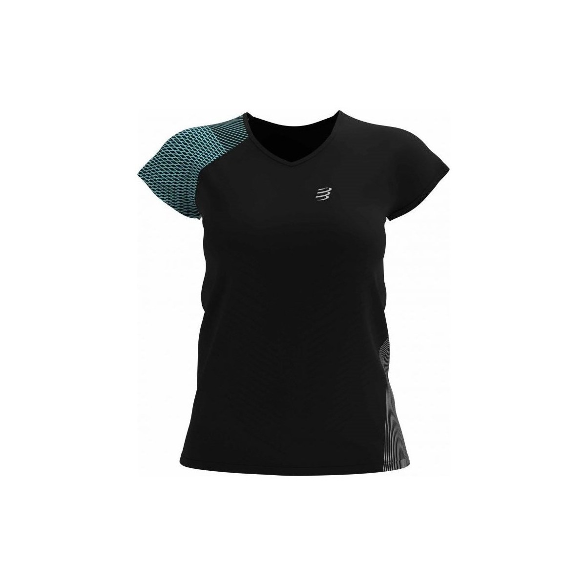 Vêtements Femme T-shirts manches courtes Compressport Performance SS Noir, Vert