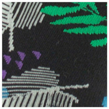 Kindy Mi-chaussettes all over jungle MADE IN FRANCE Noir