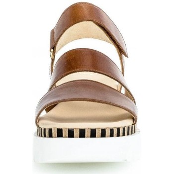 Sandales et Nu-pieds Gabor cuir talonMarron - Chaussures Sandale Femme 115 