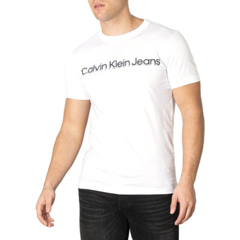 Vêtements Homme T-shirts manches courtes Calvin Klein Jeans - T-shirt bianco J30J319714-YAF Blanc