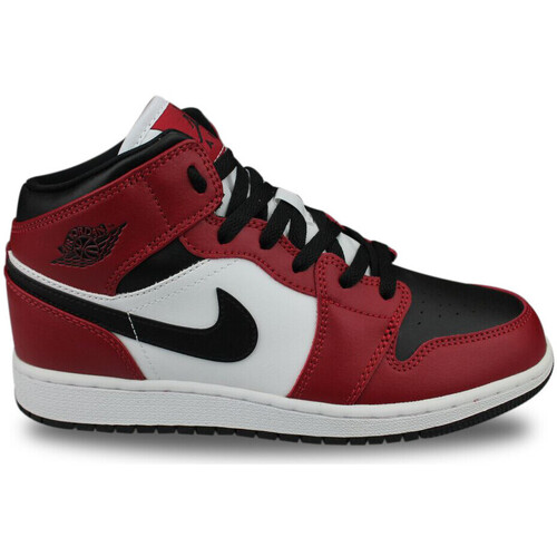 Chaussures Garçon Baskets basses Nike Air Jordan 1 Mid Chicago Black Toe Noir Noir
