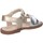 Chaussures Fille Sandales et Nu-pieds Florens E2410 Sandales Enfant Platine argentée Gris