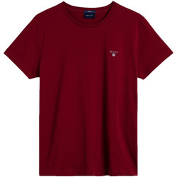 Vêtements Homme T-shirts manches courtes Gant Short-sleeved t-shirts rouge foncé
