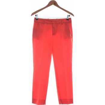 Vêtements Femme Pantalons Zara pantalon droit femme  34 - T0 - XS Rouge Rouge