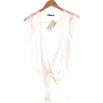 Vêtements Femme Galettes de chaise Zara top manches longues  38 - T2 - M Blanc Blanc