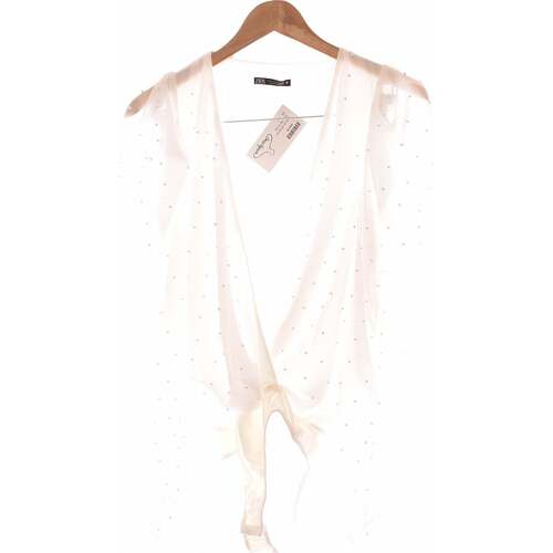 Vêtements Femme Elue par nous Zara top manches longues  38 - T2 - M Blanc Blanc