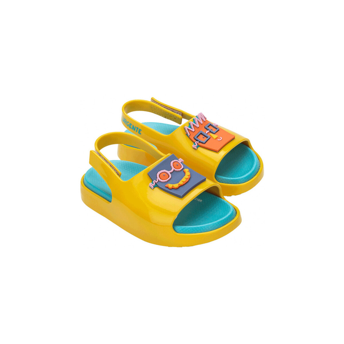 Chaussures Enfant Sandales et Nu-pieds Melissa MINI  Cloud Slide + Fábula B - Yellow Blue Jaune
