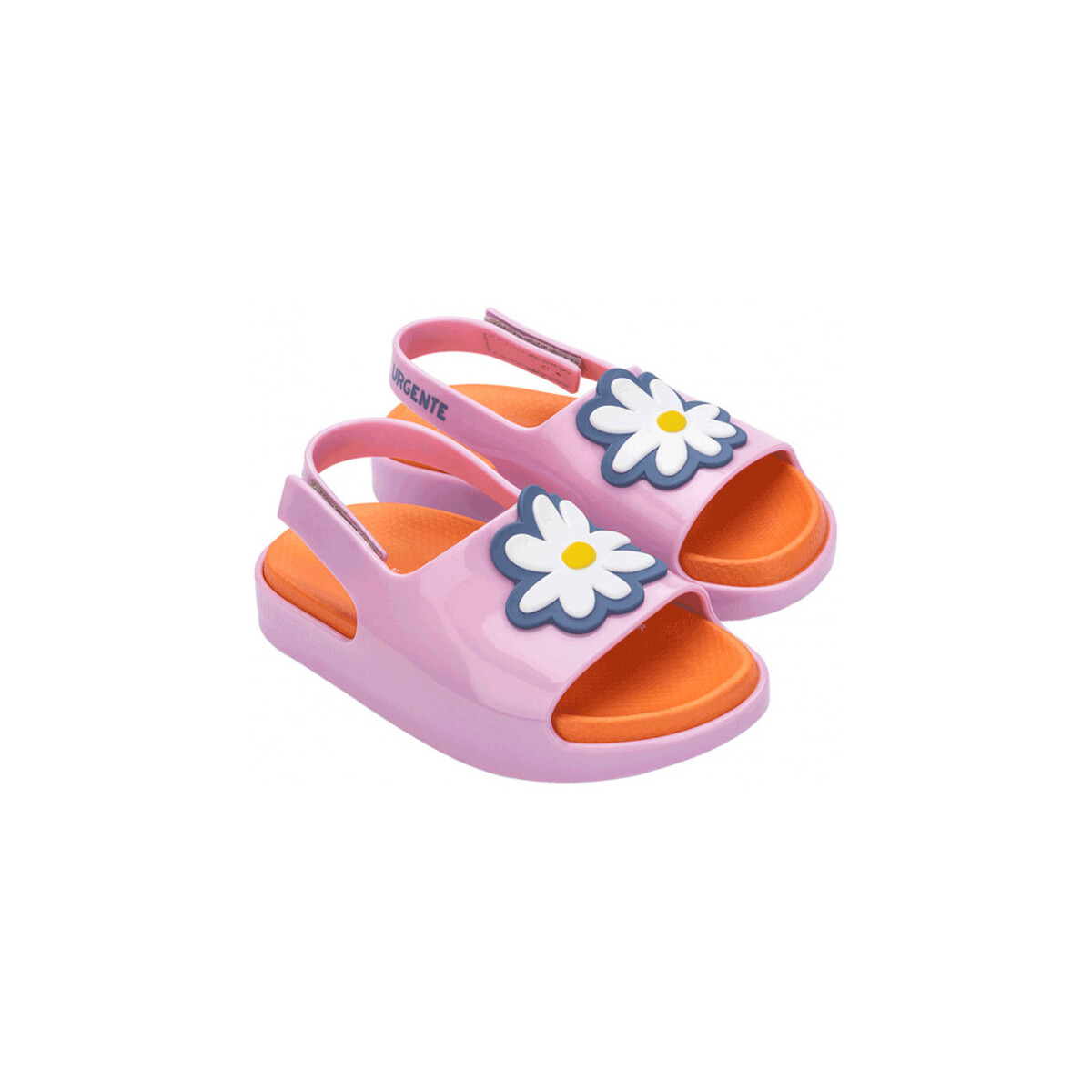 Chaussures Enfant Sandales et Nu-pieds Melissa MINI  Cloud Slide + Fábula B - Pink Orange Rose