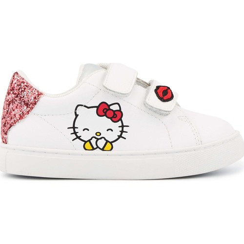 Chaussures Femme Baskets mode Only & Sons Paname Baskets En Cuir Mini Edith Hello Kitty Blanc