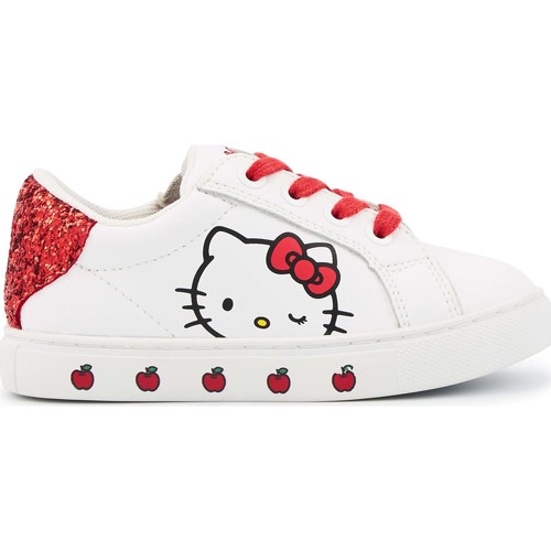Chaussures Femme Baskets mode Only & Sons Paname Baskets En Cuir Mini Simone Hello Kitty Blanc