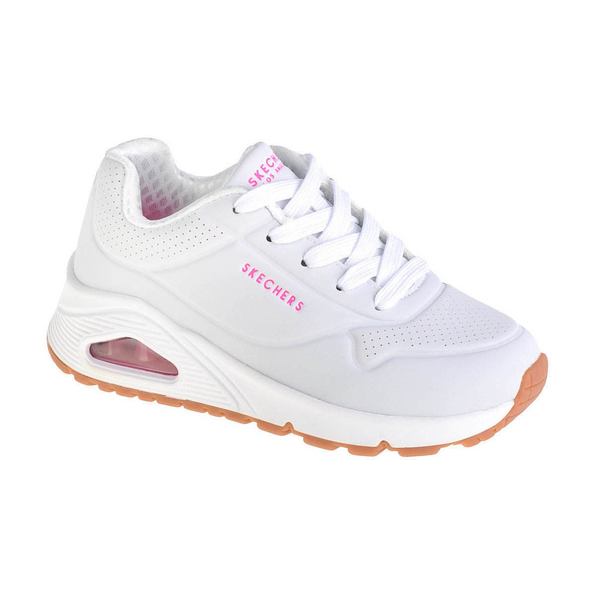 Chaussures Fille blk basses Skechers Uno Stand On Air Blanc