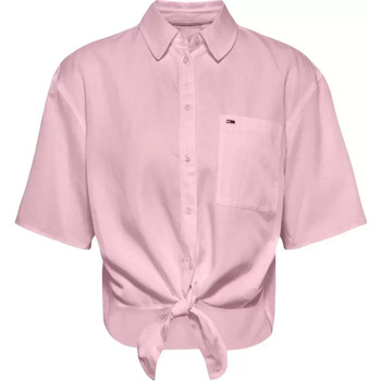 Vêtements Femme Chemises / Chemisiers Tommy Jeans Front tie shirt Rose