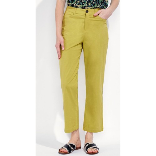 Vêtements Femme Pantalons Bougies / diffuseurskong Pantalon coton imprimé CRAZIERA Vert