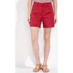 Vêtements Femme Shorts / Bermudas La Fiancee Du Mekong Short coton imprimé LAHAD Rouge