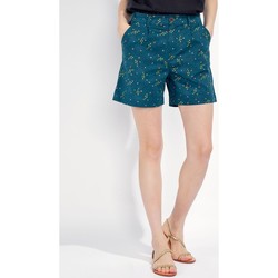 Vêtements Femme Shorts / Bermudas La Fiancee Du Mekong Short coton imprimé LAHAD Bleu