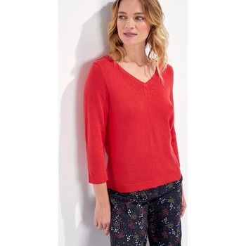 Vêtements Femme Pulls womens tommy hilfiger clothingkong Pull col V maille BARITO Rouge