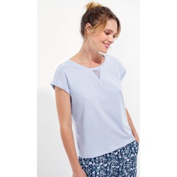 Vêtements Femme T-shirts manches courtes La Fiancee Du Mekong T-shirt coton CEBU Bleu lavande