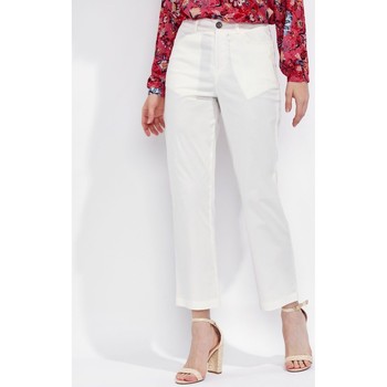 Vêtements Femme Pantalons Débardeur Voile De Coton Biokong Pantalon coton imprimé CRAZIERA Blanc