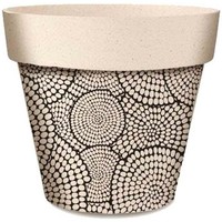 Maison & Déco Vases, caches pots d'intérieur Cadoons Cache Pot Cercles à pois en Bambou Beige