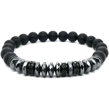 bracelets lauren steven  bracelet  perles noires 