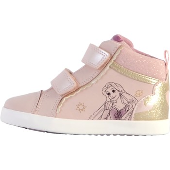 Chaussures Fille Baskets basses Geox Basket Cuir  Kilwi Rose