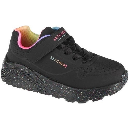 Chaussures Enfant Baskets basses Skechers Uno Lite Rainbow Specks Noir