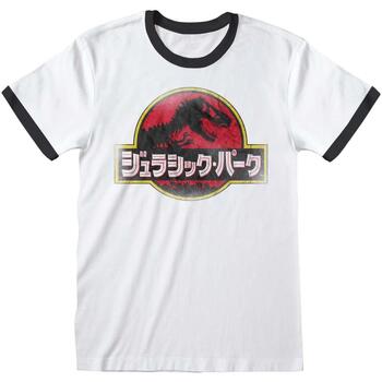 Vêtements T-shirts manches longues Jurassic Park  Blanc
