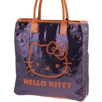 Sacs Sacs Bandoulière Camomilla Grand sac shopping Sequins pourpre Hello Kitty Violet