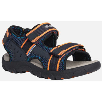 Enfant Geox JR SANDAL STRADA bleu marine/orange fluo - Chaussures Sandale Enfant 59 