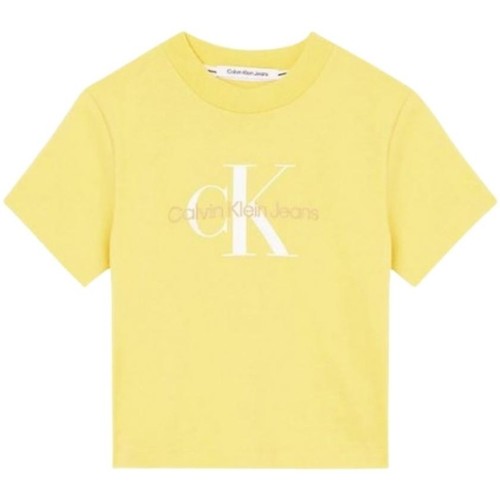 Vêtements Femme Baby Cotton Sheer Dress Calvin Klein Jeans T Shirt Femme  Ref 55692 Jaune Jaune