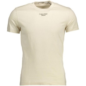 Vêtements Homme T-shirts & Polos Calvin Klein Jeans T Shirt Homme  Ref 55783 Beige Beige