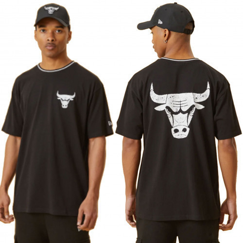 Vêtements Débardeurs / T-shirts sans manche New-Era Tee shirt Chicago BUlls noir oversize 12893174 Noir