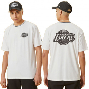 Vêtements T-shirts & Polos New-Era Tee shirt Lakers blanc Oversize 12893172 Blanc