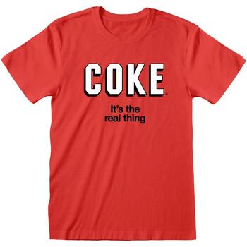 Vêtements T-shirts manches longues Coca-Cola  Rouge