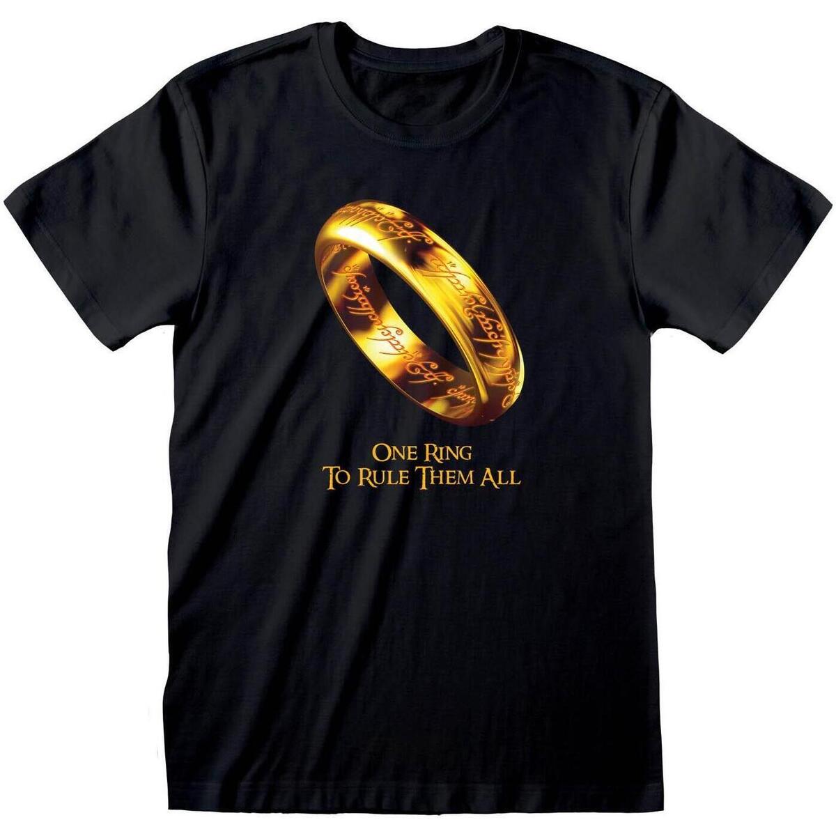 Vêtements T-shirts manches longues Lord Of The Rings One Ring To Rule Them All Noir
