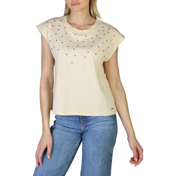 Vêtements Femme T-shirts manches courtes Pepe jeans - clarisse_pl505168 Blanc