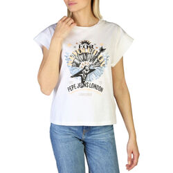 Vêtements Femme T-shirts manches courtes Pepe jeans - caroline_pl505158 Blanc