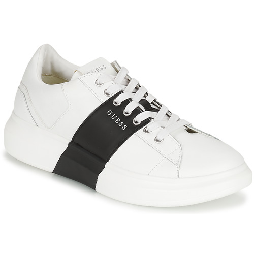 Chaussures Homme Baskets basses Guess Life SALERNO Noir / Blanc