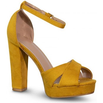 sandales kebello  sandales jaune f 