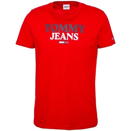 Vêtements Homme T-shirts & Polos Tommy Jeans T Shirt Homme  Ref 55521 Rouge Rouge