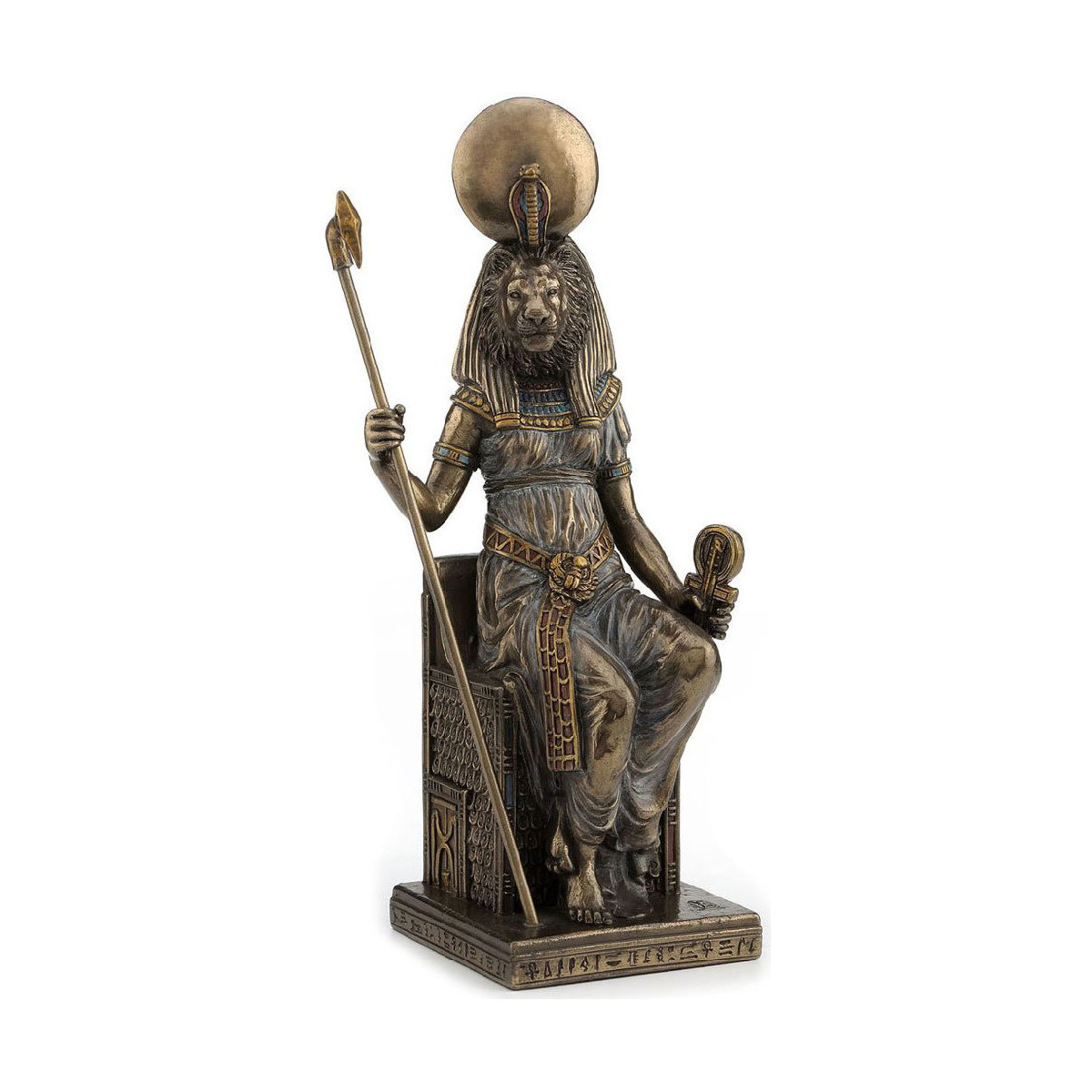 Maison & Déco Statuettes et figurines Signes Grimalt Statuette Déesse Sekhmet en résine aspect bronze Marron