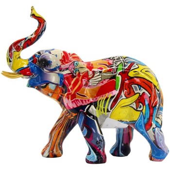 Maison & Déco Set 3 Baúl - Tabouret Signes Grimalt Figure D'Éléphant Multicolore